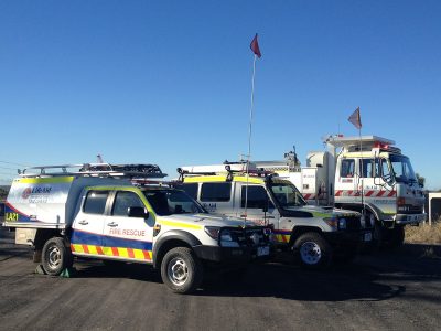 LifeAid vehicles including ambulance and fire rescue truck