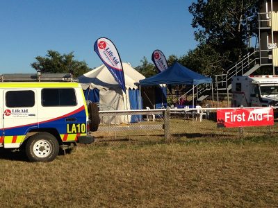 LifeAid First Aid tents at Mountain Cattleman's Association Victoria event 2018