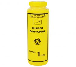 Sharps Container 1 litre round - no bracket